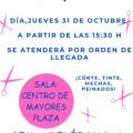 Servicio de peluquería: jueves 31 de octubre