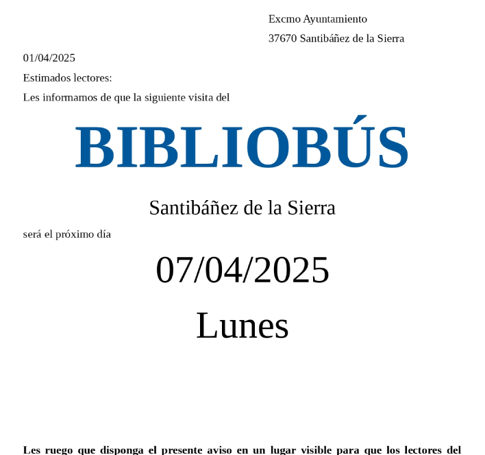 Bibliobus 7 de abril