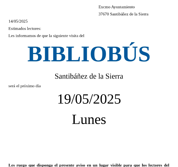 Bibliobus 19 de mayo