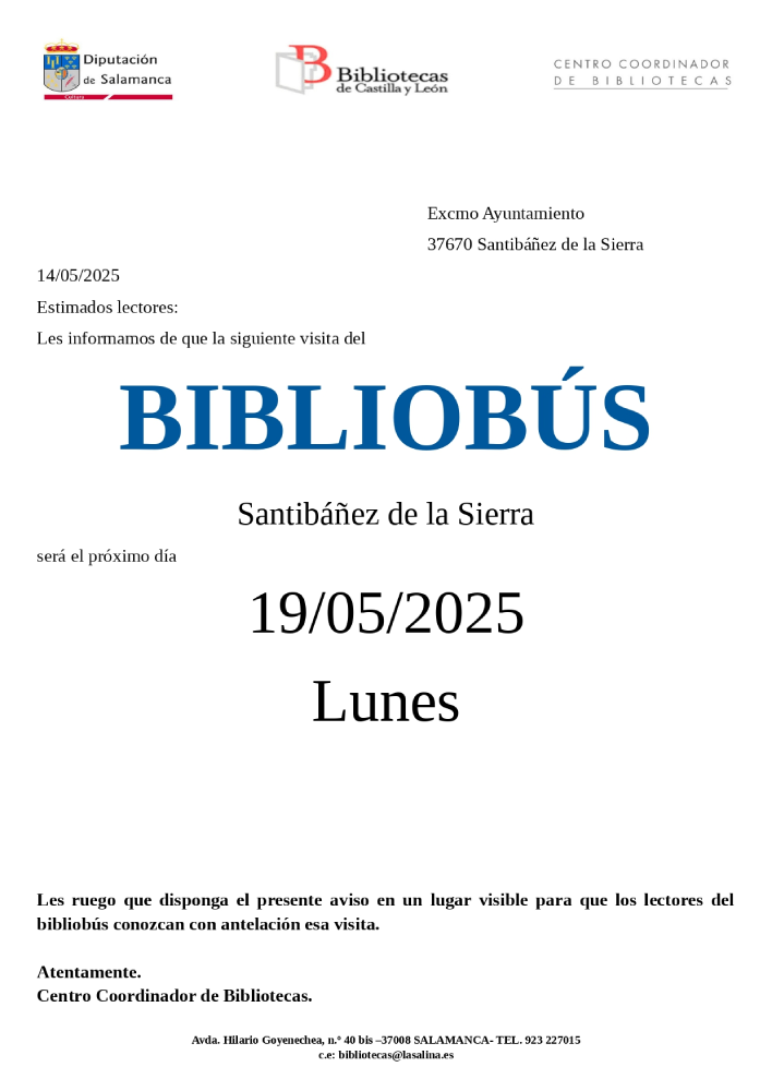 Bibliobus 19 de mayo