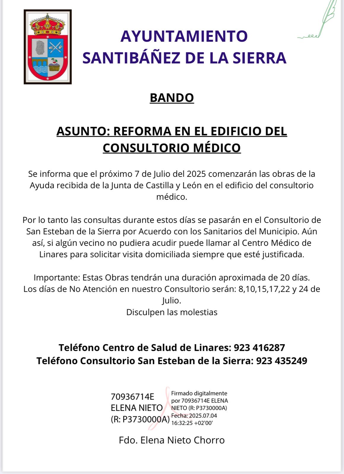 Reforma en el edificio del consultorio médico