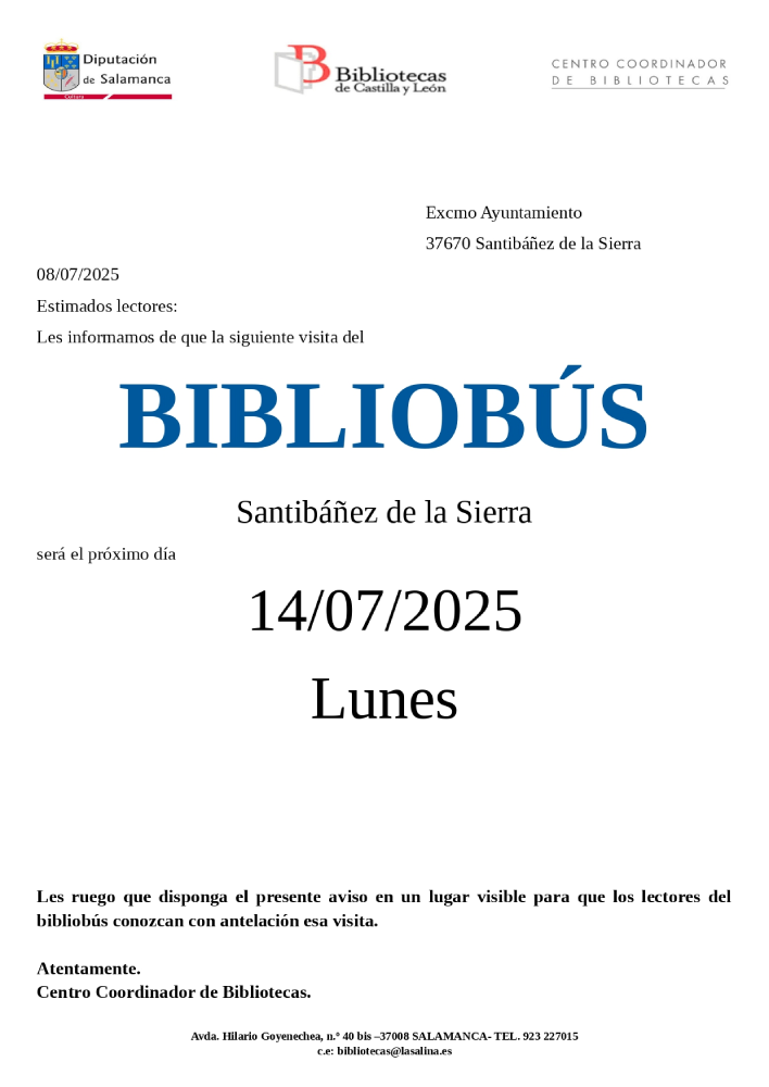Bibliobus 14 de julio