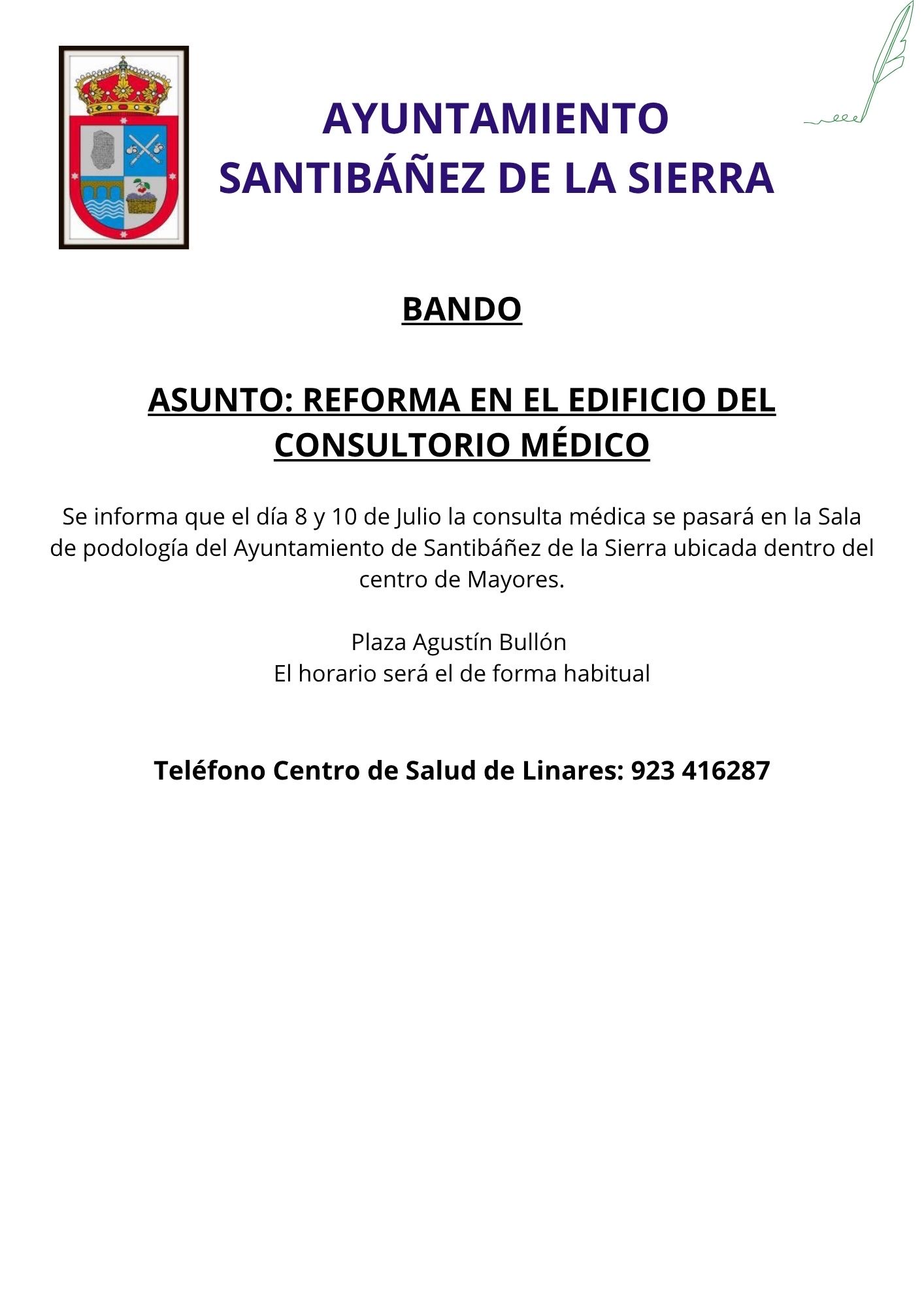 Reforma en el edificio del consultorio médico
