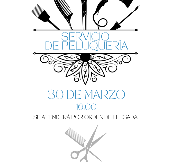 Sevicio de peluqueria 30 de marzo