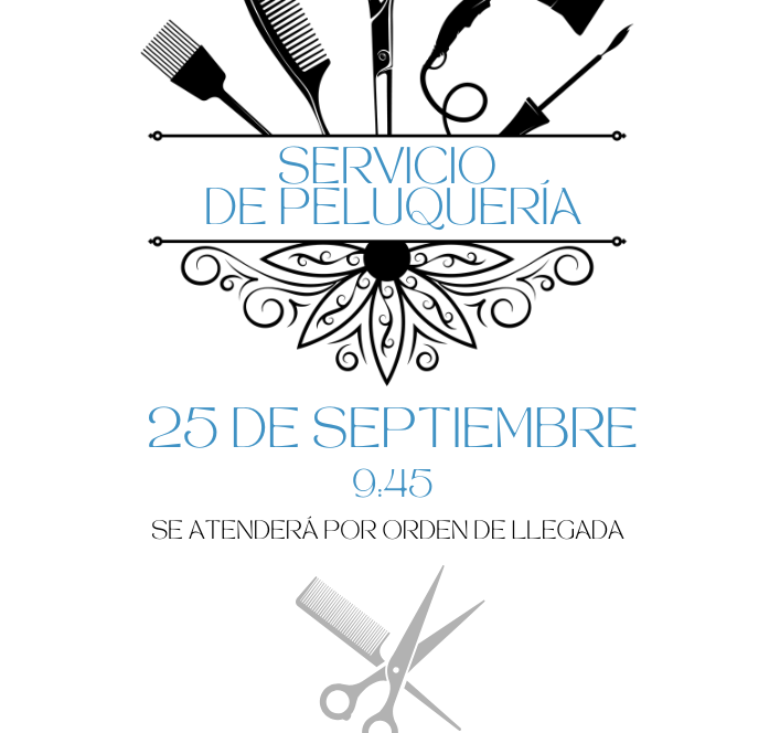 Sevicio de peluqueria 25 de septiembre
